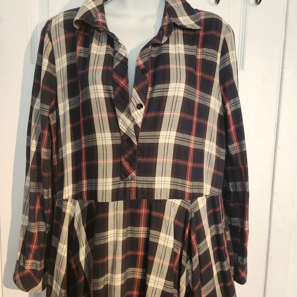 Plaid Long Sleeve Dress